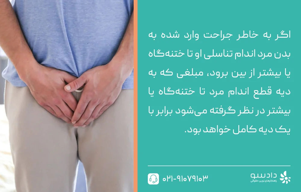 دیه قطع کردن اندام تناسلی مرد